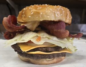 Weggie Burger (pictured with Bacon)